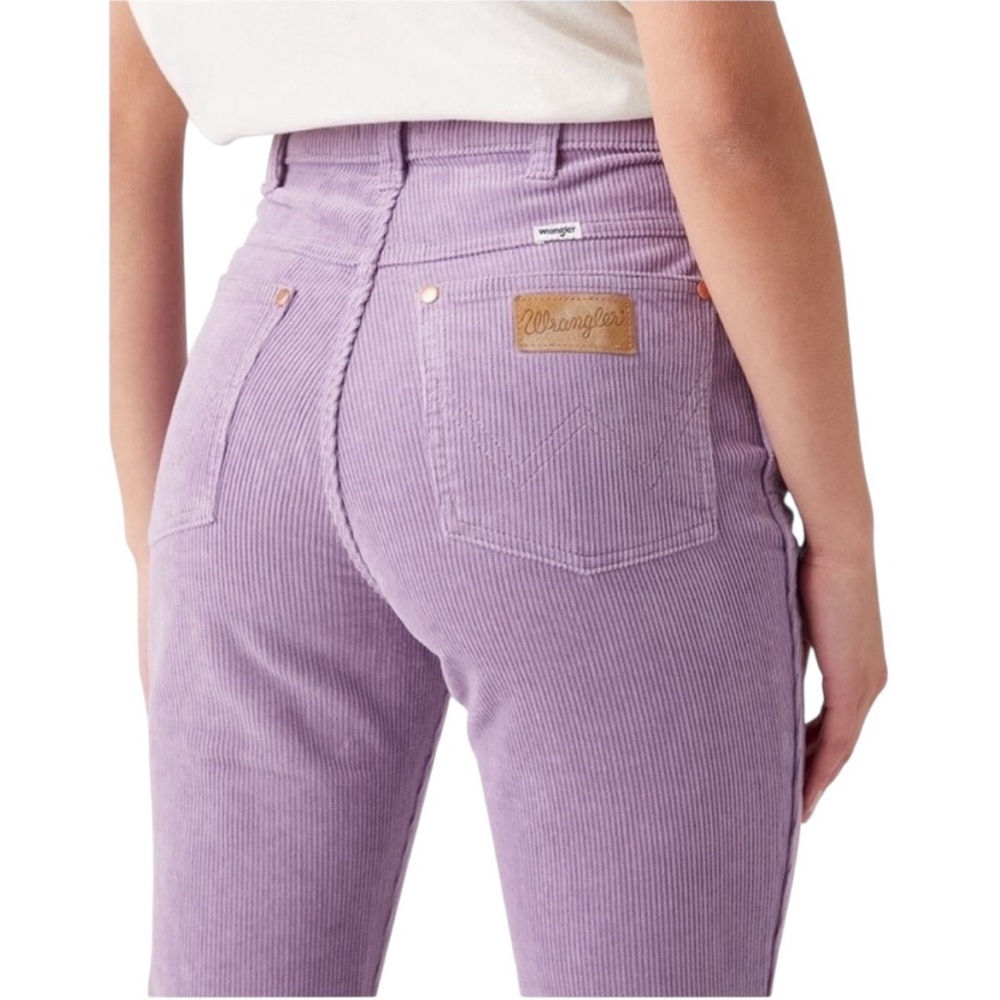 Wrangler Westward 626 high rise bootcut lilac purple corduroy pants boho cowgirl - Picture 4 of 14